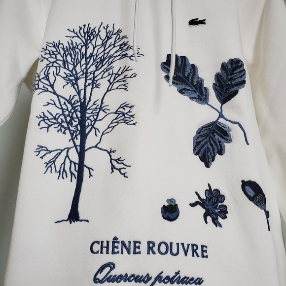 LACOSTE Drawstring-Collar Herbal-Print Sweatshirt - Picture 7 of 13